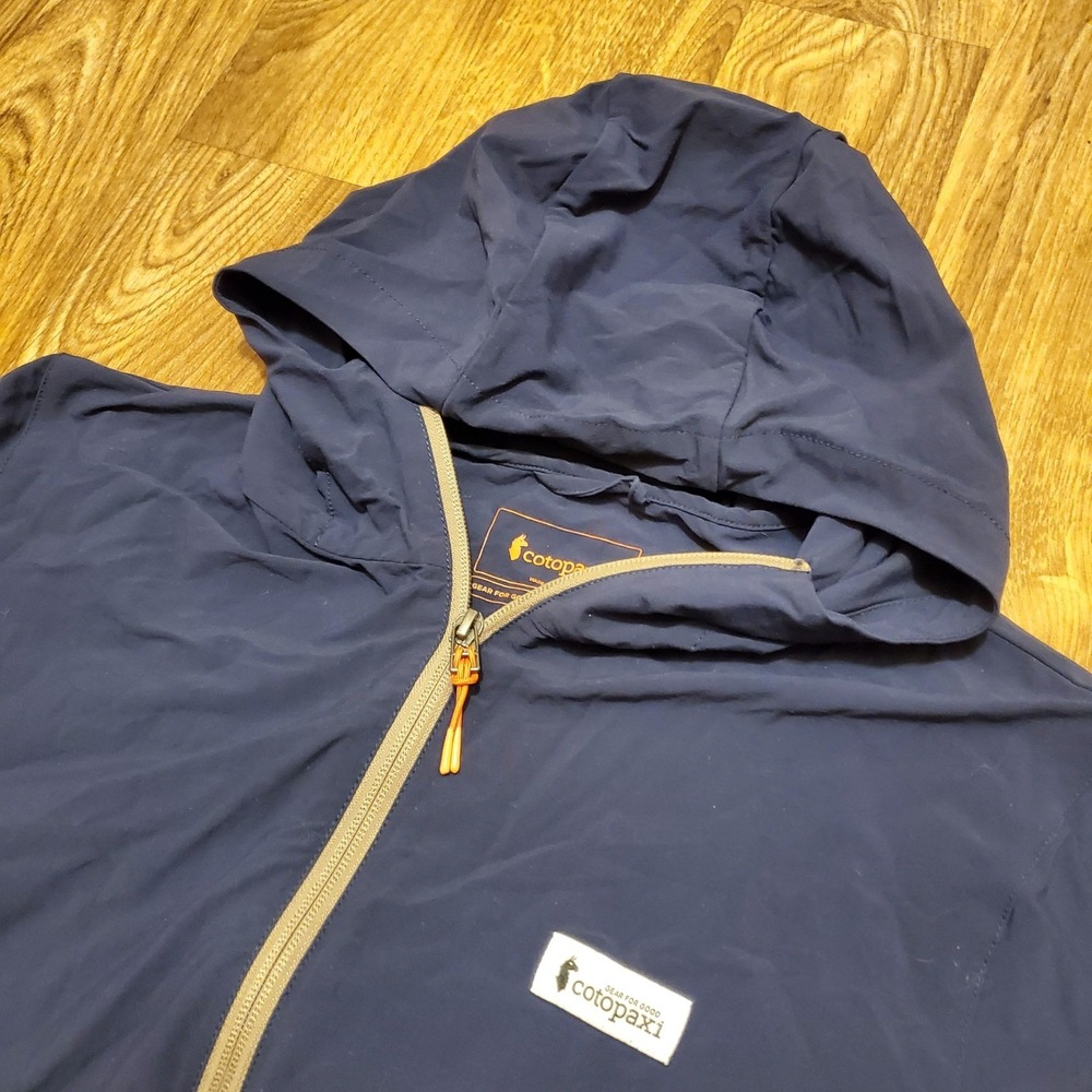Cotopaxi Dark Blue Hooded Windbreaker